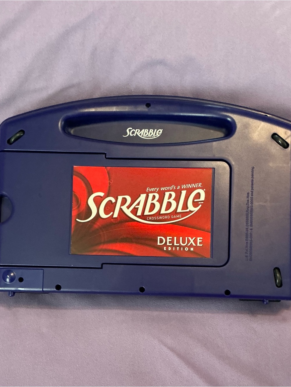 Scrabble Deluxe Edition Portable Rotating Board Game